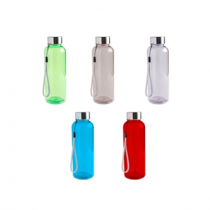 RPETbottle Garrafa 500ml em RPET, com tampa em ao e atilho