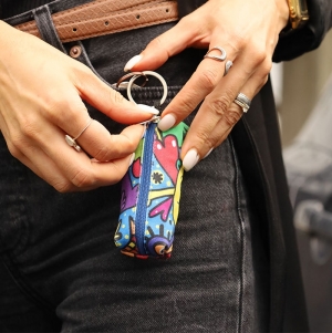BOLSA PORTA-CHAVES EM ALGODO PERSONALIZVEL