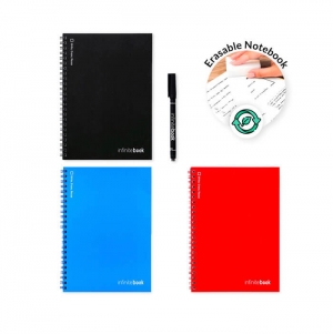 INFINITEBOOK PLAIN A5. 'Infinitebook' com capa flexvel e 15 pginas lisas estilo quadro branco