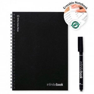 INFINITEBOOK LINED A5. 'Infinitebook' com capa flexvel e 15 pginas pautadas estilo quadro branco