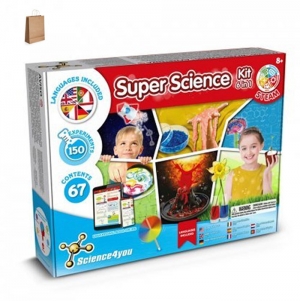 6 in 1 Super Science Kit III. Kit didtico fornecido com saco de oferta em papel kraft (115 g/m)