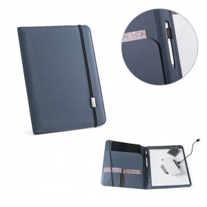 EMERGE FOLDER II. Pasta A4 em polister reciclado (100% rPET) 300D com elstico para fecho