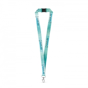 DOVER. Lanyard para sublimao em polister reciclado (100% rPET) com mosqueto