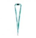 DOVER. Lanyard para sublimao em polister reciclado (100% rPET) com mosqueto