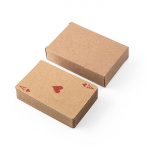 FISCHER. Baralho de 54 cartas cl�ssicas em papel kraft, feitas de um material certificado FSC� e outros materiais controlados