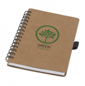 Caderno de argolas A6 em carto reciclado com papel de pedra 'Cobble'