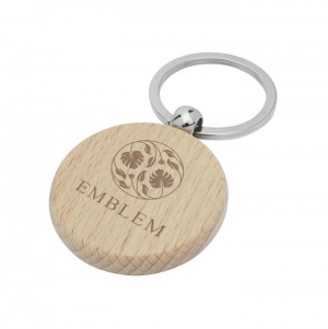 Porta-chaves redondo em madeira de faia 'Giovanni'