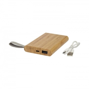 Powerbank de 5000mAh em bambu Tulda