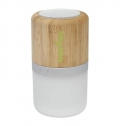 Coluna Bluetooth em bambu com luz 'Aurea'