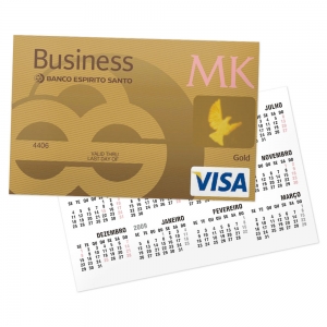 CALENDRIO DE BOLSO 8X5,5CM LAMINADO 2 LADOS PERSONALIZVEL