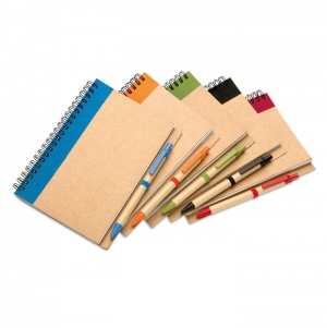 SONORA PLUS Caneta e bloco notas reciclado