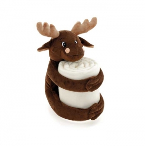 MOOSE. MANTA EM TECIDO POLAR COM PELUCHE