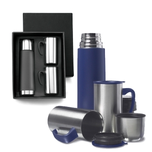 Conjunto de garrafa trmica em ao inoxidvel Luca