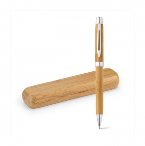 BAHIA. Esferogr�fica em bambu com mecanismo twist