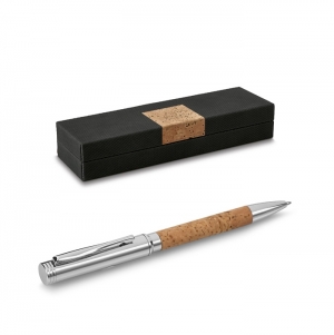 CORK. Esferogrfica em cortia e metal com mecanismo twist