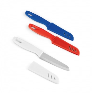 MIKUS. Faca em a�o inoxid�vel e PP