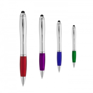 Esferogrfica stylus com pega colorida 'Nash'