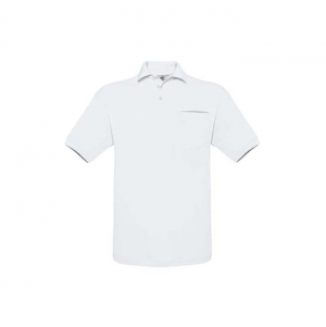 POLO B&C SAFRAN POCKET 180G - 100% ALGODAO