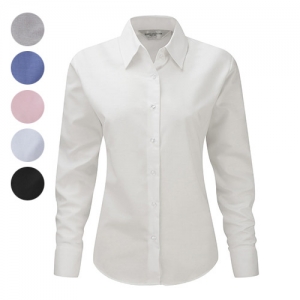 CAMISA OXFORD SENHORA MANGA COMPRIDA 135G - 70% ALGODO