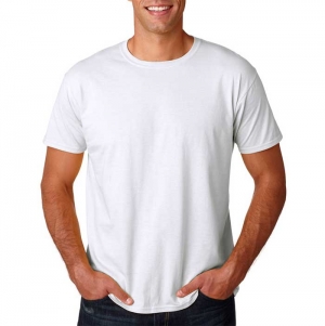 T-SHIRT HOMEM GOLA REDONDA  130G BRANCO