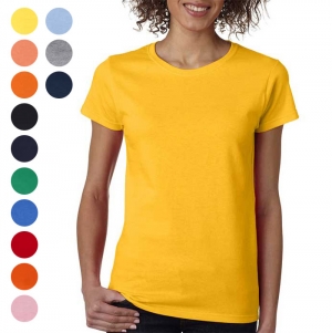 T-SHIRT SENHORA GOLA REDONDA 150G CORES