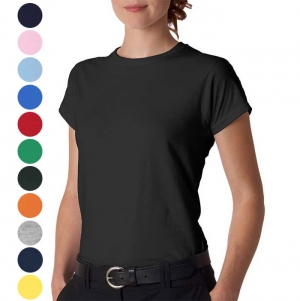 T-SHIRT SENHORA GOLA REDONDA 180G CORES