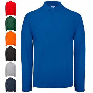POLO B&C ID.001 MANGA COMPRIDA 180G - 100% ALGODAO2