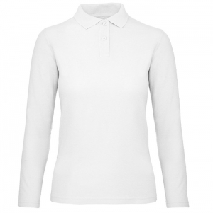 POLO B&C ID.001 WOMEN MANGA COMPRIDA 180G - 100% AL
