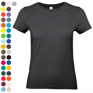 T-SHIRT B&C #E190 WOMEN - 100% ALGODAO