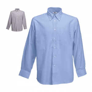 CAMISA OXFORD MANGA COMPRIDA 135G - 70% ALGODO/ 30% PO