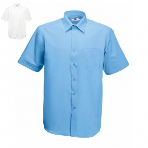 CAMISA POPLIN MANGA CURTA 120G - 55% ALGODO/ 45% POLI