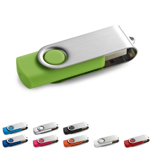 CLAUDIUS 4GB. PEN DRIVE USB DE 4 GB COM CLIPE EM METAL