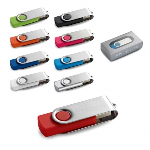 CLAUDIUS 8GB. PEN DRIVE USB DE 8 GB COM CLIPE EM METAL