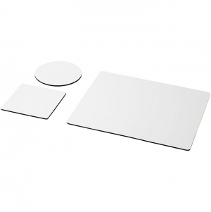 CONJUNTO DE TAPETE PARA RATO E BASE PARA COPOS 'Q-MAT'