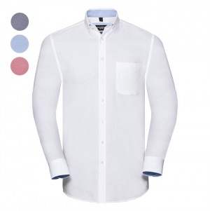 CAMISA OXFORD MANGA COMPRIDA 140G - 100% ALGODO