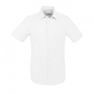 CAMISA OXFORD DE MANGA CURTA PARA HOMEM BRISBANE FIT BRANCO