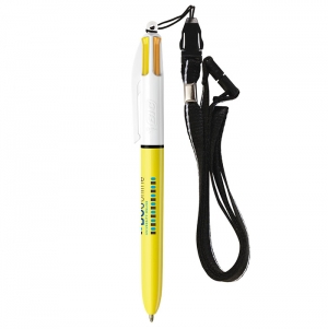 BIC 4 COLOURS SUN BRITEPIX + LANYARD