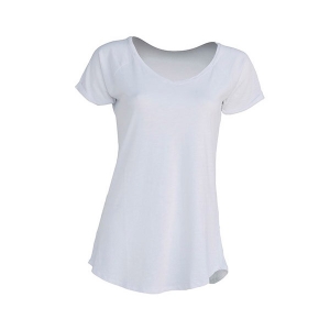 T-SHIRT SUBLIMAO URBAN SLUB LADY 120G/M2 BRANCO