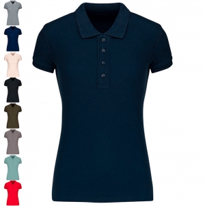 POLO PIQU� BIO DE SENHORA DE MANGA CURTA