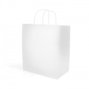 SACO PAPEL KRAFT 90G/M2 28X32X10CM - BRANCO