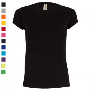 T-SHIRT SENHORA MANGA CURTA CORAL 155 g/m2