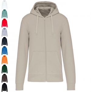 SWEATSHIRT ECO-RESPONSVEL COM CAPUZ E FECHO DE HOMEM
