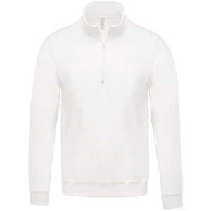 SWEATSHIRT COM 1/2 FECHO BRANCO