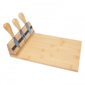 T�bua e utens�lios para queijo em bambu 'Mancheg'