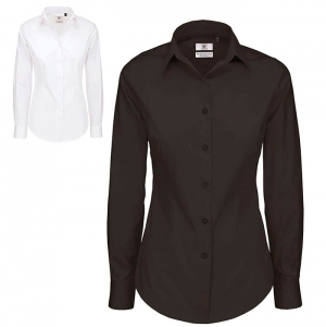 CAMISA DE SENHORA STRETCH DE MANGA COMPRIDA BLACK TIE