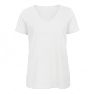 T-SHIRT ORGANIC INSPIRE DE SENHORA COM DECOTE EM V