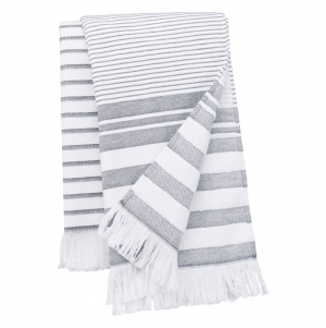 Fouta s riscas com franjas