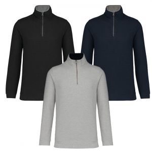 Trucker - sweatshirt com 1/2 fecho