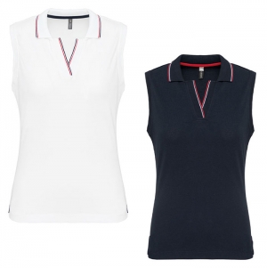 Polo de senhora sem manga