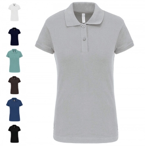 Polo piqu� manga curta de senhora